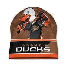 Шапка 3D с принтом Anaheim Ducks в Петрозаводске, 100% полиэстер | универсальный размер, печать по всей поверхности изделия | anaheim ducks | nhl | stanley cup | кубок стенли | кубок стэнли | нхл | хоккей | хоккейный клуб