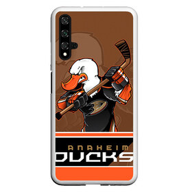 Чехол для Honor 20 с принтом Anaheim Ducks в Петрозаводске, Силикон | Область печати: задняя сторона чехла, без боковых панелей | anaheim ducks | nhl | stanley cup | кубок стенли | кубок стэнли | нхл | хоккей | хоккейный клуб