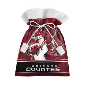 Подарочный 3D мешок с принтом Arizona Coyotes в Петрозаводске, 100% полиэстер | Размер: 29*39 см | Тематика изображения на принте: arizona coyotes | nhl | stanley cup | аризона койотис | аризона койоты | кубок стенли | кубок стэнли | нхл | хоккей | хоккейный клуб
