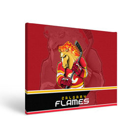 Холст прямоугольный с принтом Calgary Flames в Петрозаводске, 100% ПВХ |  | Тематика изображения на принте: calgary flames | nhl | stanley cup | калгари флэймз | кубок стенли | кубок стэнли | нхл | флэймс | хоккей | хоккейный клуб
