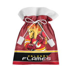 Подарочный 3D мешок с принтом Calgary Flames в Петрозаводске, 100% полиэстер | Размер: 29*39 см | calgary flames | nhl | stanley cup | калгари флэймз | кубок стенли | кубок стэнли | нхл | флэймс | хоккей | хоккейный клуб
