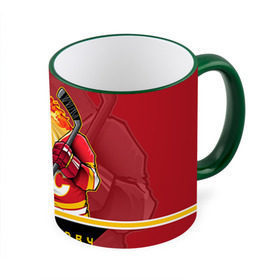 Кружка 3D с принтом Calgary Flames в Петрозаводске, керамика | ёмкость 330 мл | Тематика изображения на принте: calgary flames | nhl | stanley cup | калгари флэймз | кубок стенли | кубок стэнли | нхл | флэймс | хоккей | хоккейный клуб