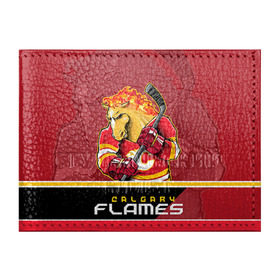 Обложка для студенческого билета с принтом Calgary Flames в Петрозаводске, натуральная кожа | Размер: 11*8 см; Печать на всей внешней стороне | calgary flames | nhl | stanley cup | калгари флэймз | кубок стенли | кубок стэнли | нхл | флэймс | хоккей | хоккейный клуб