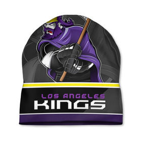 Шапка 3D с принтом Los Angeles Kings в Петрозаводске, 100% полиэстер | универсальный размер, печать по всей поверхности изделия | Тематика изображения на принте: los angeles kings | nhl | stanley cup | кубок стенли | кубок стэнли | лос анджелес кингз | лос анжелес короли | нхл | хоккей | хоккейный клуб