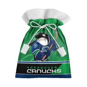 Подарочный 3D мешок с принтом Vancouver Canucks в Петрозаводске, 100% полиэстер | Размер: 29*39 см | nhl | stanley cup | vancouver canucks | ванкувер | ванкувер кэнакс | кубок стенли | кубок стэнли | нхл | трямкин | хоккей | хоккейный клуб
