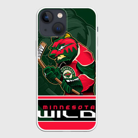 Чехол для iPhone 13 mini с принтом Minnesota Wild в Петрозаводске,  |  | minnesota wild | nhl | stanley cup | кубок стенли | кубок стэнли | минесота | миннесота уайлд | нхл | хоккей | хоккейный клуб