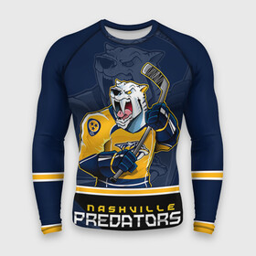 Мужской рашгард 3D с принтом Nashville Predators в Петрозаводске,  |  | nashville predators | nhl | stanley cup | кубок стенли | кубок стэнли | нхл | нэшвил | нэшвилл предаторз | хоккей | хоккейный клуб