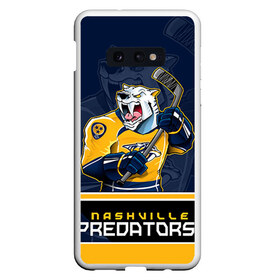 Чехол для Samsung S10E с принтом Nashville Predators в Петрозаводске, Силикон | Область печати: задняя сторона чехла, без боковых панелей | Тематика изображения на принте: nashville predators | nhl | stanley cup | кубок стенли | кубок стэнли | нхл | нэшвил | нэшвилл предаторз | хоккей | хоккейный клуб