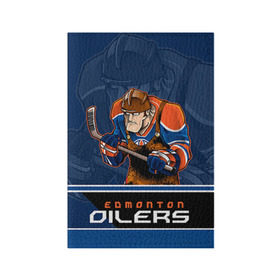 Обложка для паспорта матовая кожа с принтом Edmonton Oilers в Петрозаводске, натуральная матовая кожа | размер 19,3 х 13,7 см; прозрачные пластиковые крепления | edmonton oilers | nhl | stanley cup | кубок стенли | кубок стэнли | нхл | хоккей | хоккейный клуб | эдмонтон | эдмонтон ойлерз | якупов