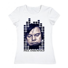 Женская футболка хлопок с принтом EQ - Paul Oakenfold в Петрозаводске, 100% хлопок | прямой крой, круглый вырез горловины, длина до линии бедер, слегка спущенное плечо | beatport | club | dj | edm | electro | england | eq | house | music | paul oakenfold | perfecto | production | radio | techno | top | trance | англия | великобритания | дискотека | звезда | клуб | музыка | музыкант | продюссер | радио | фестиваль | эквала