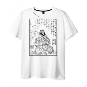 Мужская футболка 3D с принтом Japanese Engraving в Петрозаводске, 100% полиэфир | прямой крой, круглый вырез горловины, длина до линии бедер | 
