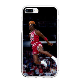 Чехол для iPhone 7Plus/8 Plus матовый с принтом Michael Jordan в Петрозаводске, Силикон | Область печати: задняя сторона чехла, без боковых панелей | michael jordan | баскетбол | майкл джордан | нба