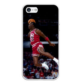 Чехол для iPhone 5/5S матовый с принтом Michael Jordan в Петрозаводске, Силикон | Область печати: задняя сторона чехла, без боковых панелей | michael jordan | баскетбол | майкл джордан | нба