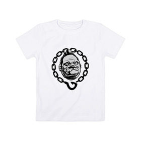 Детская футболка хлопок с принтом pudge в Петрозаводске, 100% хлопок | круглый вырез горловины, полуприлегающий силуэт, длина до линии бедер | 