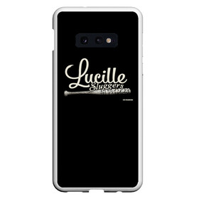 Чехол для Samsung S10E с принтом Lucille Sluggers 4 в Петрозаводске, Силикон | Область печати: задняя сторона чехла, без боковых панелей | Тематика изображения на принте: the walking dead | бита | зомби | ниган | ужасы | ходячие