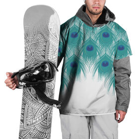 Накидка на куртку 3D с принтом Перья павлина в Петрозаводске, 100% полиэстер |  | Тематика изображения на принте: павлин | перья | птицы | фауна