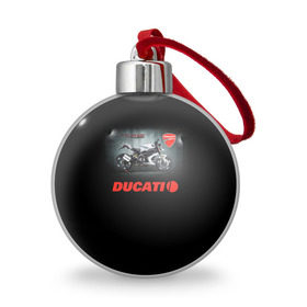 Ёлочный шар с принтом Ducati 4 в Петрозаводске, Пластик | Диаметр: 77 мм | ducati | moto | дукати | мото | мотоцикл | мотоциклы