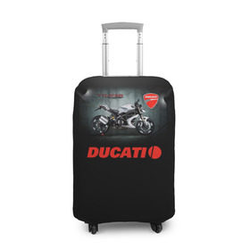 Чехол для чемодана 3D с принтом Ducati 4 в Петрозаводске, 86% полиэфир, 14% спандекс | двустороннее нанесение принта, прорези для ручек и колес | ducati | moto | дукати | мото | мотоцикл | мотоциклы