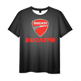 Мужская футболка 3D с принтом Ducati 3 в Петрозаводске, 100% полиэфир | прямой крой, круглый вырез горловины, длина до линии бедер | Тематика изображения на принте: ducati | moto | дукати | мото | мотоцикл | мотоциклы