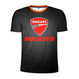 Мужская футболка 3D спортивная с принтом Ducati 3 в Петрозаводске, 100% полиэстер с улучшенными характеристиками | приталенный силуэт, круглая горловина, широкие плечи, сужается к линии бедра | ducati | moto | дукати | мото | мотоцикл | мотоциклы
