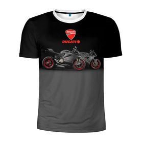 Мужская футболка 3D спортивная с принтом Ducati 2 в Петрозаводске, 100% полиэстер с улучшенными характеристиками | приталенный силуэт, круглая горловина, широкие плечи, сужается к линии бедра | ducati | moto | дукати | мото | мотоцикл | мотоциклы