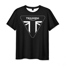 Мужская футболка 3D с принтом Triumph 4 в Петрозаводске, 100% полиэфир | прямой крой, круглый вырез горловины, длина до линии бедер | moto | triumph | мотоцикл | мотоциклы | триумф