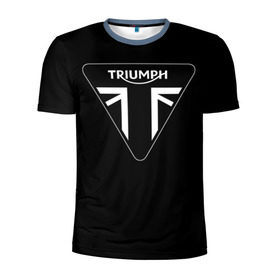Мужская футболка 3D спортивная с принтом Triumph 4 в Петрозаводске, 100% полиэстер с улучшенными характеристиками | приталенный силуэт, круглая горловина, широкие плечи, сужается к линии бедра | Тематика изображения на принте: moto | triumph | мотоцикл | мотоциклы | триумф