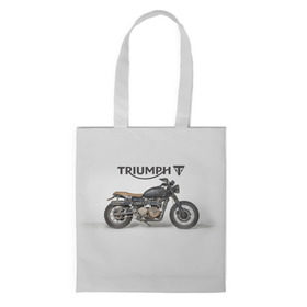 Сумка 3D повседневная с принтом Triumph 2 в Петрозаводске, 100% полиэстер | Плотность: 200 г/м2; Размер: 34×35 см; Высота лямок: 30 см | moto | triumph | мотоцикл | мотоциклы | триумф