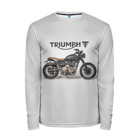 Мужской лонгслив 3D с принтом Triumph 2 в Петрозаводске, 100% полиэстер | длинные рукава, круглый вырез горловины, полуприлегающий силуэт | Тематика изображения на принте: moto | triumph | мотоцикл | мотоциклы | триумф