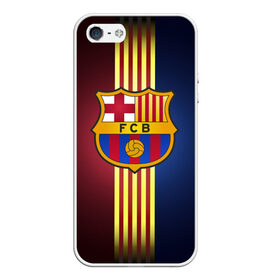Чехол для iPhone 5/5S матовый с принтом Barcelona FC в Петрозаводске, Силикон | Область печати: задняя сторона чехла, без боковых панелей | барса | барселона | испания | клуб | фк | футбол | футбольный