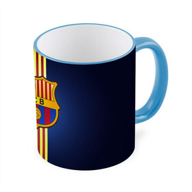Кружка 3D с принтом Barcelona FC в Петрозаводске, керамика | ёмкость 330 мл | Тематика изображения на принте: барса | барселона | испания | клуб | фк | футбол | футбольный