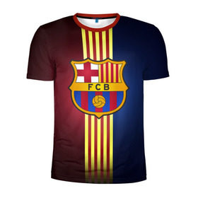 Мужская футболка 3D спортивная с принтом Barcelona FC в Петрозаводске, 100% полиэстер с улучшенными характеристиками | приталенный силуэт, круглая горловина, широкие плечи, сужается к линии бедра | барса | барселона | испания | клуб | фк | футбол | футбольный