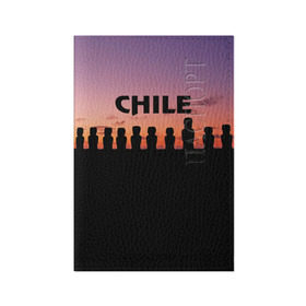 Обложка для паспорта матовая кожа с принтом Чили в Петрозаводске, натуральная матовая кожа | размер 19,3 х 13,7 см; прозрачные пластиковые крепления | изваяние | истукан | латинская америка | остров пасхи | турист | чили