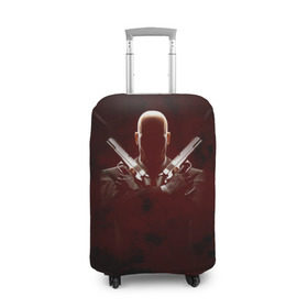 Чехол для чемодана 3D с принтом Hitman в Петрозаводске, 86% полиэфир, 14% спандекс | двустороннее нанесение принта, прорези для ручек и колес | agent | hitman | агент 47 | хитмэн