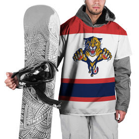 Накидка на куртку 3D с принтом Florida Panthers white в Петрозаводске, 100% полиэстер |  | florida panthers | hockey | nhl | нхл | хоккей