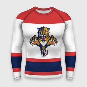 Мужской рашгард 3D с принтом Florida Panthers white в Петрозаводске,  |  | florida panthers | hockey | nhl | нхл | хоккей