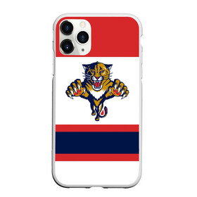 Чехол для iPhone 11 Pro матовый с принтом Florida Panthers white в Петрозаводске, Силикон |  | Тематика изображения на принте: florida panthers | hockey | nhl | нхл | хоккей