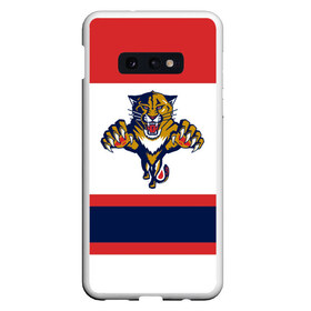 Чехол для Samsung S10E с принтом Florida Panthers white в Петрозаводске, Силикон | Область печати: задняя сторона чехла, без боковых панелей | florida panthers | hockey | nhl | нхл | хоккей