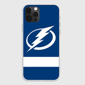 Чехол для iPhone 12 Pro с принтом Tampa Bay Lightning в Петрозаводске, силикон | область печати: задняя сторона чехла, без боковых панелей | hockey | nhl | tampa bay lightning | нхл | хоккей