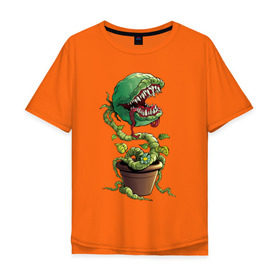 Мужская футболка хлопок Oversize с принтом Plants vs zombies в Петрозаводске, 100% хлопок | свободный крой, круглый ворот, “спинка” длиннее передней части | plants | zombies
