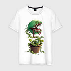 Мужская футболка хлопок с принтом Plants vs zombies в Петрозаводске, 100% хлопок | прямой крой, круглый вырез горловины, длина до линии бедер, слегка спущенное плечо. | plants | zombies