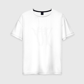 Женская футболка хлопок Oversize с принтом ТГК в Петрозаводске, 100% хлопок | свободный крой, круглый ворот, спущенный рукав, длина до линии бедер
 | Тематика изображения на принте: триагрутрика