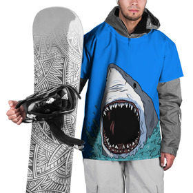 Накидка на куртку 3D с принтом shark в Петрозаводске, 100% полиэстер |  | fish | ocean | shark | water | акула | море | океан | рыба