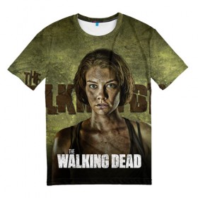 Мужская футболка 3D с принтом Walking Dead в Петрозаводске, 100% полиэфир | прямой крой, круглый вырез горловины, длина до линии бедер | ходячие мертвецы