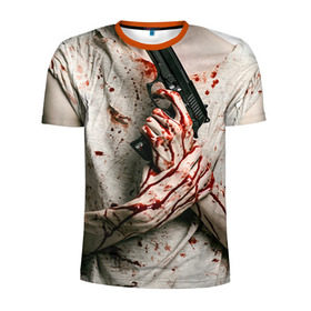 Мужская футболка 3D спортивная с принтом Walking Dead в Петрозаводске, 100% полиэстер с улучшенными характеристиками | приталенный силуэт, круглая горловина, широкие плечи, сужается к линии бедра | 
