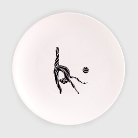 Тарелка 3D с принтом Гимнастка с мячом в Петрозаводске, фарфор | диаметр - 210 мм
диаметр для нанесения принта - 120 мм | булавы | гимнастика | гимнастка | лента | мяч | обруч | художественная гимнастика