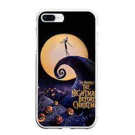 Чехол для iPhone 7Plus/8 Plus матовый с принтом nightmare before christmas в Петрозаводске, Силикон | Область печати: задняя сторона чехла, без боковых панелей | helloween | бертон | бугимен | бугимэн | вампиры | джек скелингтон | доктор филькельштейн | корыто | крыто | кукла | повелитель тыкв | рождество | сhristmas | салли | тим | тим бертон | тыква | хеллоуин | шито