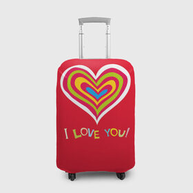 Чехол для чемодана 3D с принтом Милое сердечко в Петрозаводске, 86% полиэфир, 14% спандекс | двустороннее нанесение принта, прорези для ручек и колес | любовь | поцелуй | святой валентин | сердце | счастье | я люблю тебя
