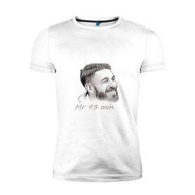 Мужская футболка премиум с принтом Sergio Ramos в Петрозаводске, 92% хлопок, 8% лайкра | приталенный силуэт, круглый вырез ворота, длина до линии бедра, короткий рукав | 