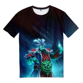 Мужская футболка 3D с принтом Молния в Петрозаводске, 100% полиэфир | прямой крой, круглый вырез горловины, длина до линии бедер | Тематика изображения на принте: dota | dota 2 | storm spirit | дота | шторм спирит